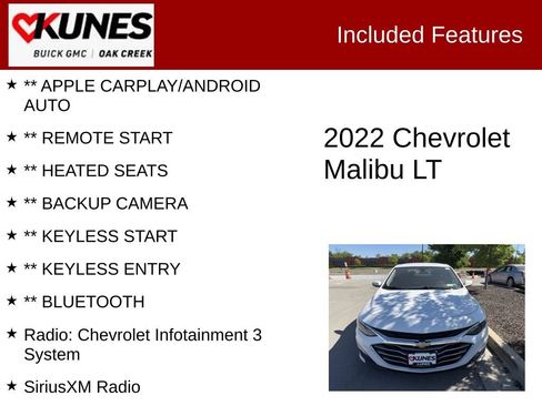 Used 2022 Chevrolet Malibu LT FWD image 2