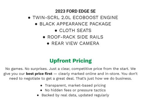 Certified 2023 Ford Edge SE w/ Black Appearance Package AWD/4WD image 2