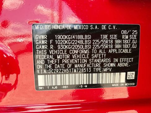 Certified 2026 Honda HR-V Sport image 2