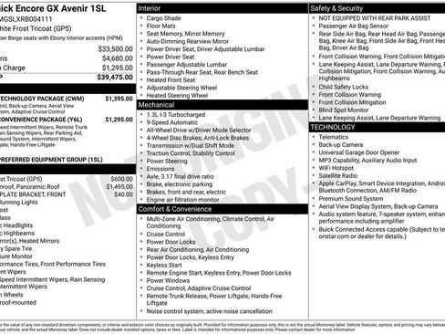Used 2024 Buick Encore GX Avenir w/ Avenir Technology Package AWD/4WD image 2
