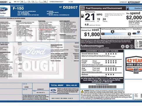 Certified 2019 Ford F150 XLT w/ Equipment Group 302A Luxury AWD/4WD image 2