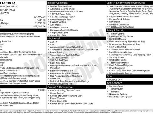 Used 2022 Kia Seltos EX image 10