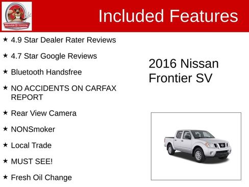 Used 2016 Nissan Frontier SV w/ SV Value Truck Package AWD/4WD image 4