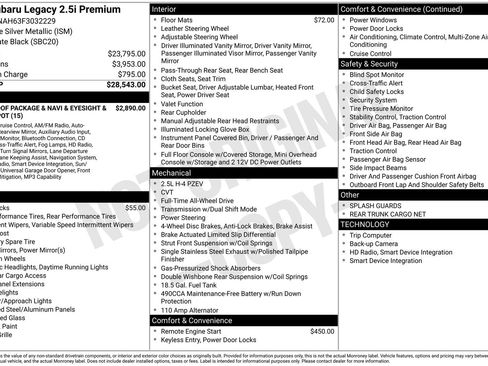 Used 2015 Subaru Legacy 2.5i Premium image 22