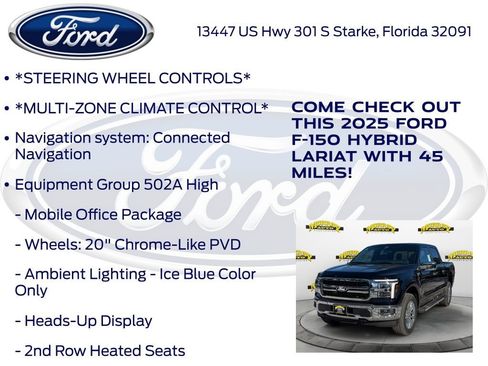 New 2025 Ford F150 Lariat w/ Equipment Group 502A High image 15