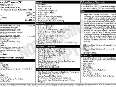 New 2027 Chevrolet Traverse Z71 w/ Enhanced Driving Package AWD/4WD image 28