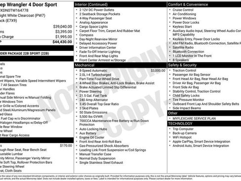 New 2026 Jeep Wrangler Sport AWD/4WD image 41