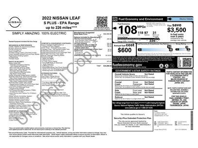 Used 2022 Nissan Leaf S Plus w/ Protection Package