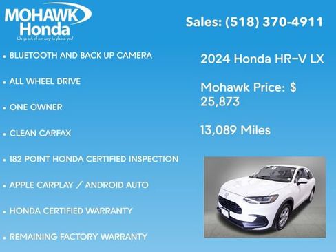 Certified 2024 Honda HR-V LX image 8