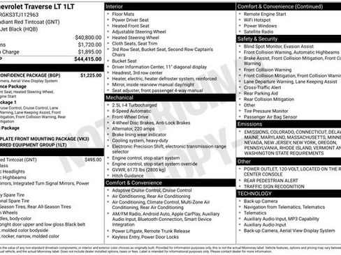 New 2026 Chevrolet Traverse LT w/ Driver Confidence Package image 5