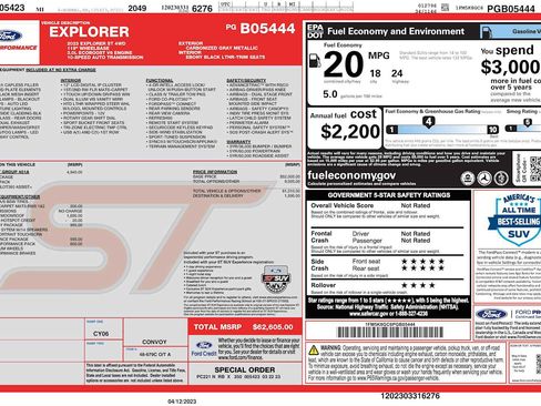 Used 2023 Ford Explorer ST w/ Equipment Group 401A AWD/4WD image 38