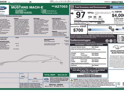 Used 2021 Ford Mustang Mach-E Premium RWD image 6