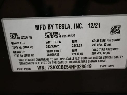 Used 2022 Tesla Model X AWD/4WD image 5