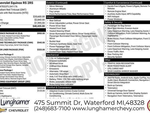 New 2026 Chevrolet Equinox RS w/ Convenience Package III AWD/4WD image 27
