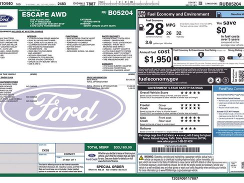 Certified 2024 Ford Escape Active AWD/4WD image 25