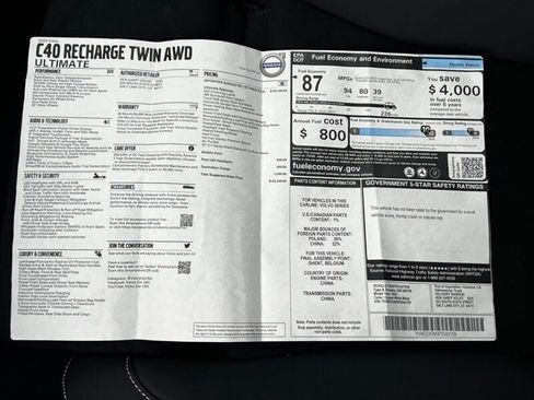 Used 2023 Volvo C40 P8 Recharge Ultimate AWD/4WD image 41