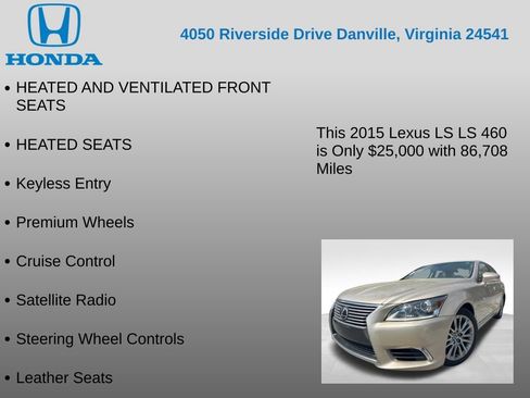 Used 2015 Lexus LS 460 w/ Comfort Package RWD image 12