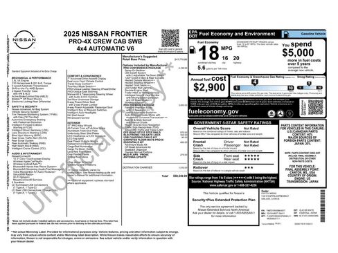 New 2025 Nissan Frontier PRO-4X w/ Pro Premium Package image 39