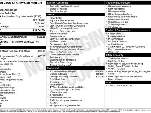 Used 2012 RAM 2500 ST w/ Chrome Appearance Group image 11