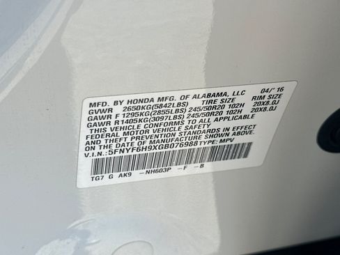 Used 2016 Honda Pilot Touring image 40