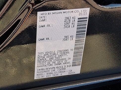 Certified 2023 Nissan Altima 2.5 SL FWD image 26