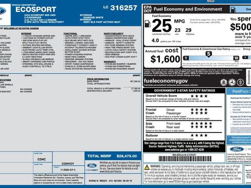 Used 2020 Ford EcoSport SES image 2
