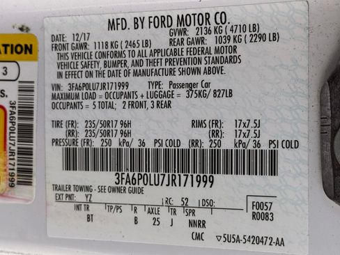 Used 2018 Ford Fusion SE w/ Equipment Group 602A FWD image 35
