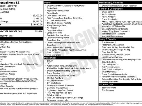 Used 2022 Hyundai Kona SE w/ Winter Weather Package image 17