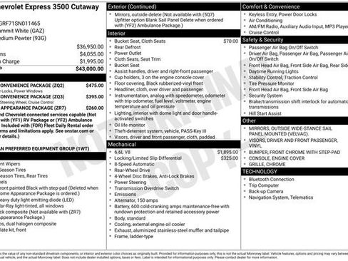 New 2025 Chevrolet Express 3500 w/ Power Convenience Package image 6