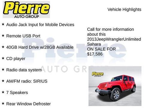 Used 2013 Jeep Wrangler Unlimited Sahara w/ Dual Top Group AWD/4WD image 12