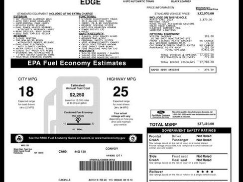 Used 2011 Ford Edge SEL w/ 202A Rapid Spec Order Code AWD/4WD image 2