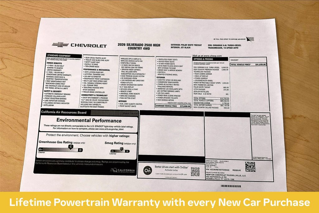 New 2026 Chevrolet Silverado 2500 High Country w/ High Country Premium Package AWD/4WD image 14