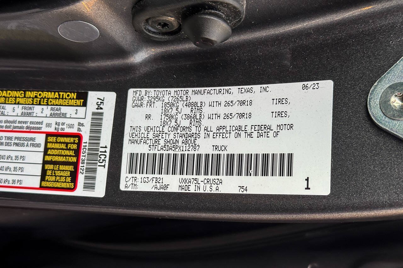Used 2023 Toyota Tundra SR5 w/ SR5 Convenience Package AWD/4WD image 19