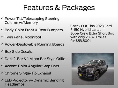 Used 2023 Ford F150 Lariat w/ Equipment Group 502A High AWD/4WD image 8