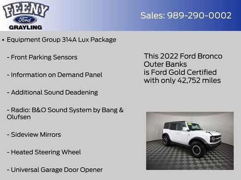 Used 2022 Ford Bronco Outer Banks w/ Sasquatch Package AWD/4WD image 13