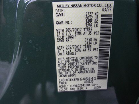 Used 2023 Nissan Frontier PRO-4X w/ Pro Convenience Package AWD/4WD image 52