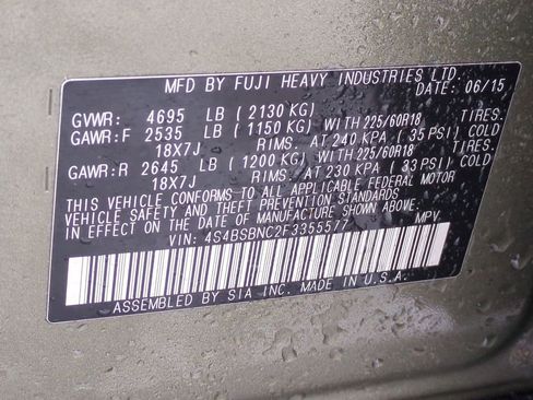 Used 2015 Subaru Outback 2.5i Limited image 38