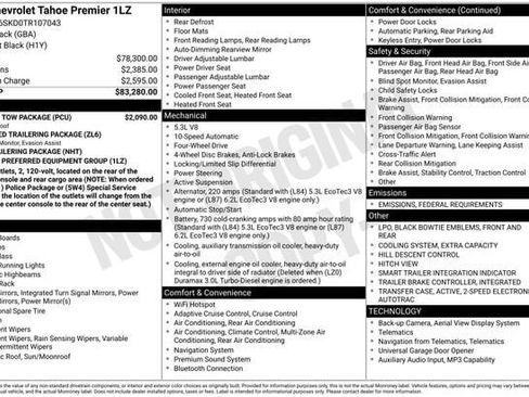 New 2026 Chevrolet Tahoe Premier w/ Sun And Tow Package image 2