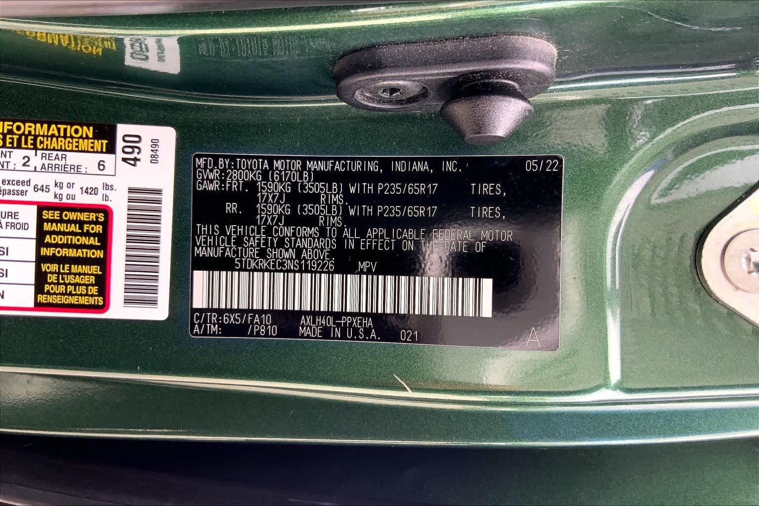 Used 2022 Toyota Sienna LE FWD image 35