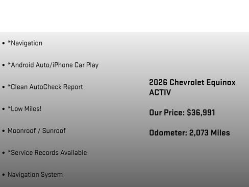 Certified 2026 Chevrolet Equinox ACTIV AWD/4WD image 12