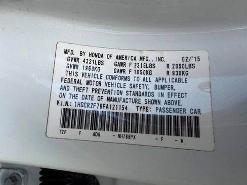 Used 2015 Honda Accord EX image 17
