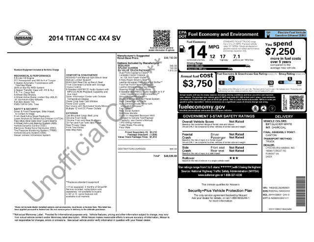 Used 2014 Nissan Titan SV w/ SV Value Truck Package AWD/4WD image 1