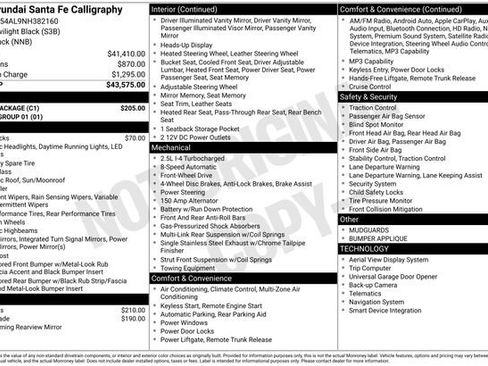 Used 2022 Hyundai Santa Fe Calligraphy w/ Cargo Package FWD image 2