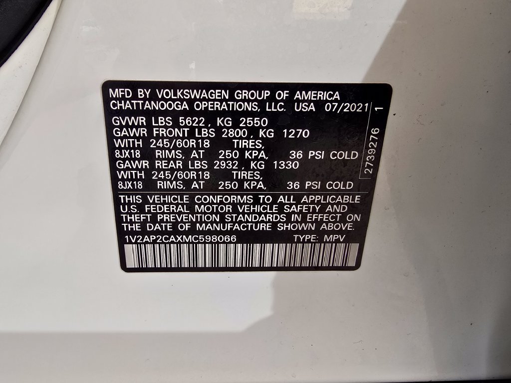 Used 2021 Volkswagen Atlas S FWD image 40