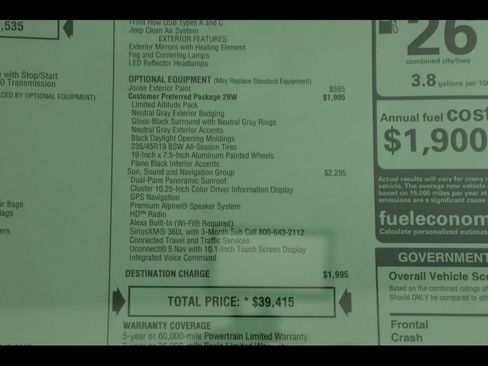 New 2026 Jeep Compass Limited w/ Sun, Sound & Navigation Group image 23