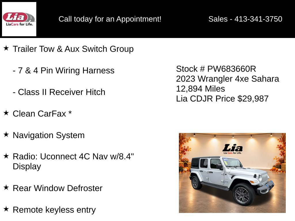 Certified 2023 Jeep Wrangler Unlimited Sahara w/ Cold Weather Group AWD/4WD image 11