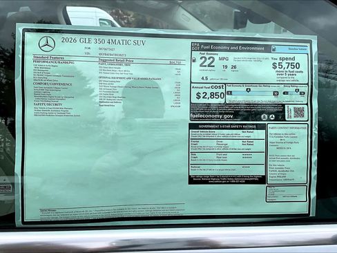 New 2026 Mercedes-Benz GLE 350 4MATIC image 17
