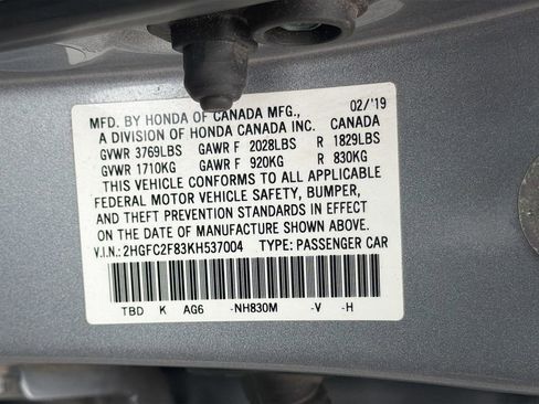 Used 2019 Honda Civic Sport image 29