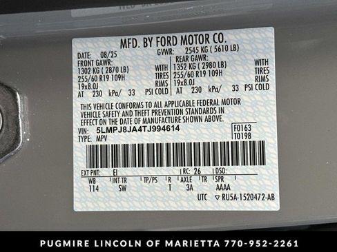 New 2026 Lincoln Nautilus Premier w/ Equipment Group 102A image 34