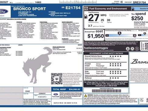 New 2025 Ford Bronco Sport Heritage AWD/4WD image 7